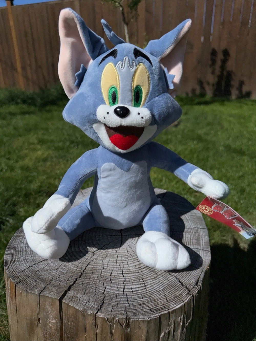 Blue and White Tom Cat Plush Stuffed Animal - Soft Cuddly Toy - Picture 2 of 4